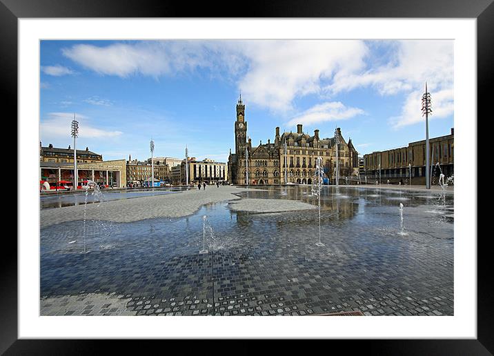 City Park Fountains, Bradford Framed Mounted Print by Sandi-Cockayne ADPS