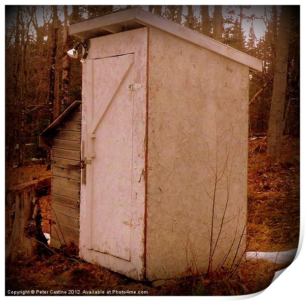 Country Outhouse Print by Peter Castine