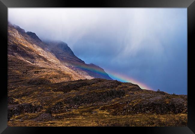 Snowbow in the Scottish Mountains Framed Print by Jacqi Elmslie