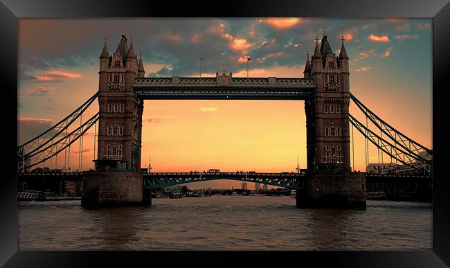 Tower Bridge Sunset Framed Print by Dean Messenger
