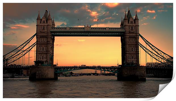 Tower Bridge Sunset Print by Dean Messenger