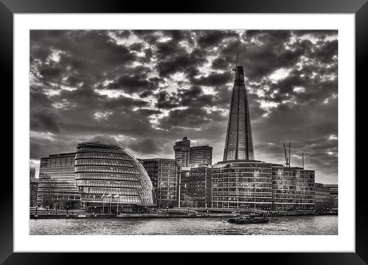 City Hall and Shard Framed Mounted Print by Dean Messenger