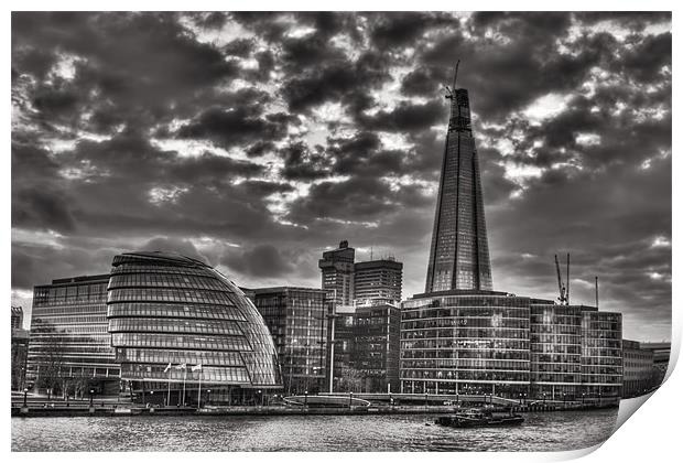 City Hall and Shard Print by Dean Messenger