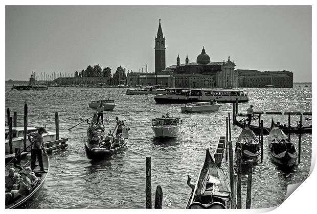 Giudecca Canal - B&W Print by Tom Gomez