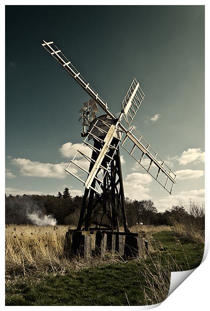 Boardman's Windmill, Post Mill, How Hill Print by Stephen Mole