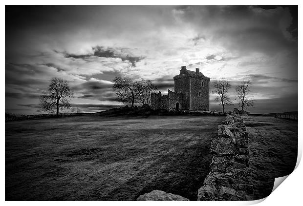 Balvaird Castle Print by Kevin Dobie