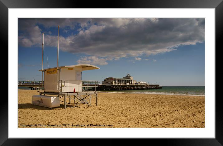 Lifeguards by the Pier Framed Mounted Print by Phil Wareham