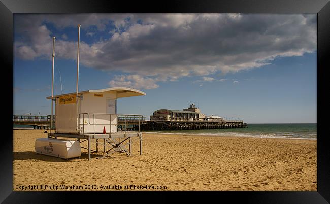 Lifeguards by the Pier Framed Print by Phil Wareham