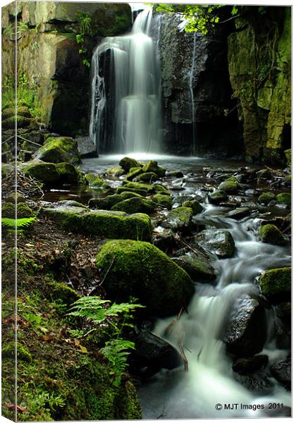 Lumsdale Falls Canvas Print by Michael Topley