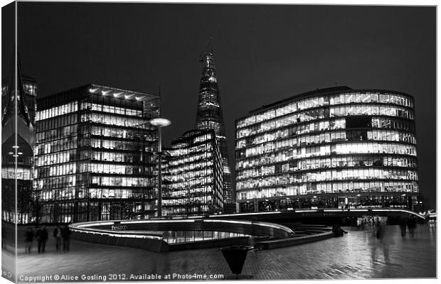The Shard and the scoop Canvas Print by Alice Gosling
