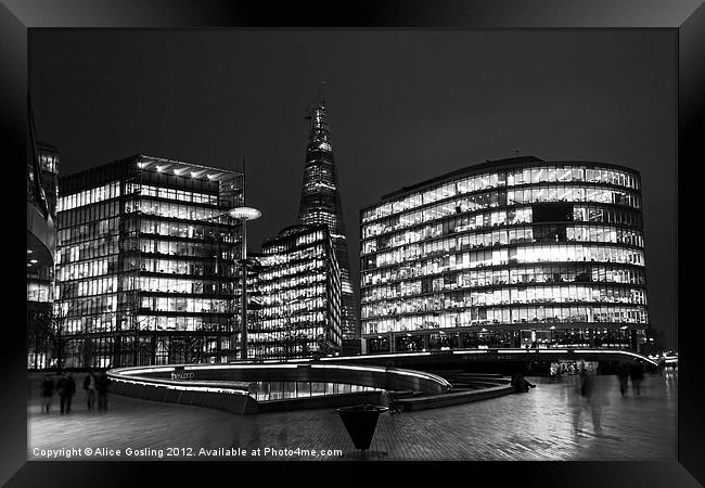 The Shard and the scoop Framed Print by Alice Gosling