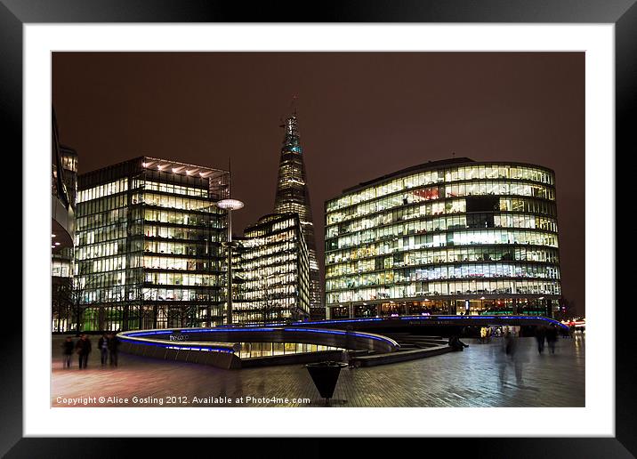 The Shard and the scoop Framed Mounted Print by Alice Gosling
