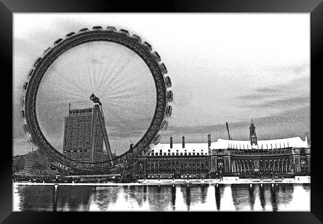 London Eye Art Framed Print by David Pyatt