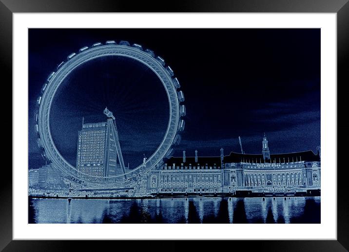London Eye Art Framed Mounted Print by David Pyatt