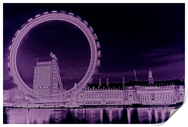 London Eye Art Print by David Pyatt