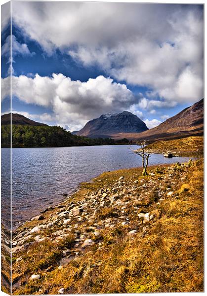 Liathach from Loch Clair Canvas Print by Jacqi Elmslie