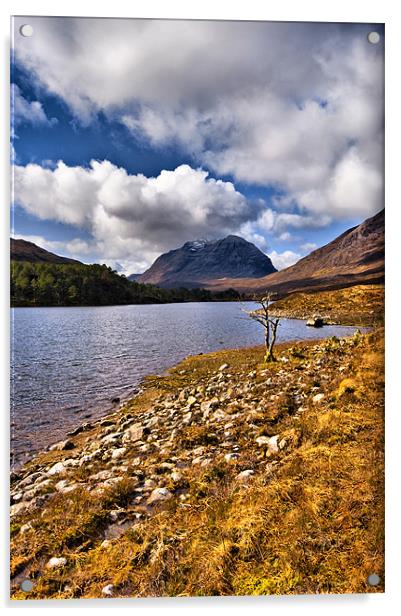 Liathach from Loch Clair Acrylic by Jacqi Elmslie