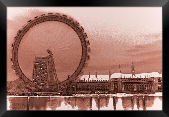 London Eye Art Framed Print by David Pyatt
