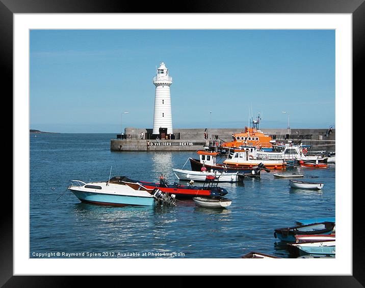 Donagahee Harbour Framed Mounted Print by Raymond Spiers