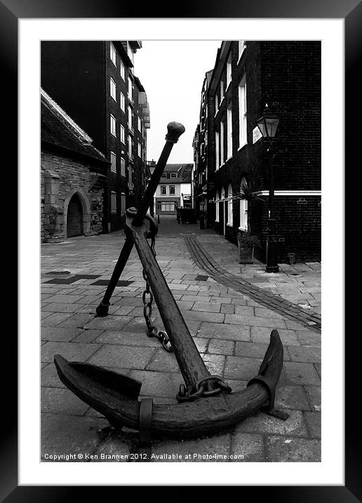 Anchor in Poole Quay Framed Mounted Print by Oxon Images