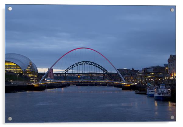 Newcastle Quayside Acrylic by Northeast Images