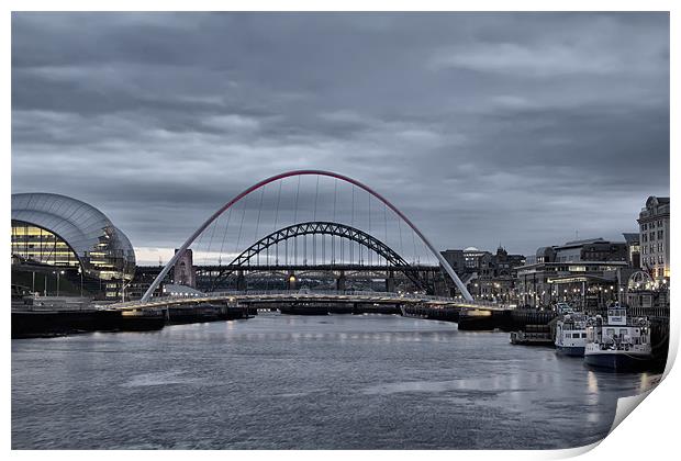 Newcastle Bridges Print by Northeast Images