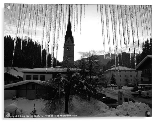 Huttau Austria icicles Acrylic by Luke Newman