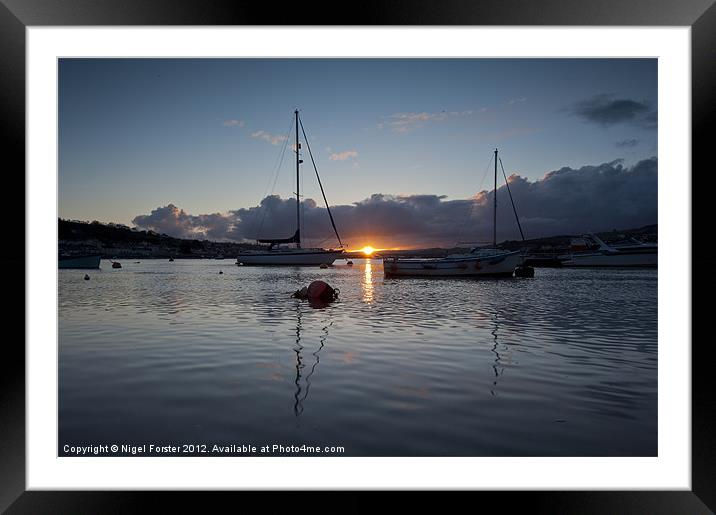 Teignmouth reflection Framed Mounted Print by Creative Photography Wales