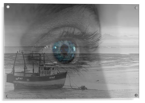 An Eye on the Thames Acrylic by Zechariah Richardson