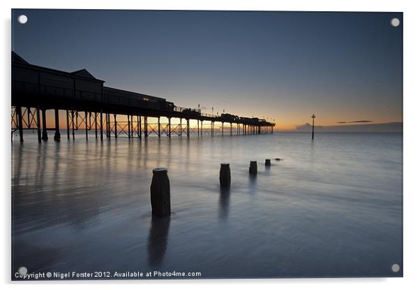 Teignmouth Pier Acrylic by Creative Photography Wales