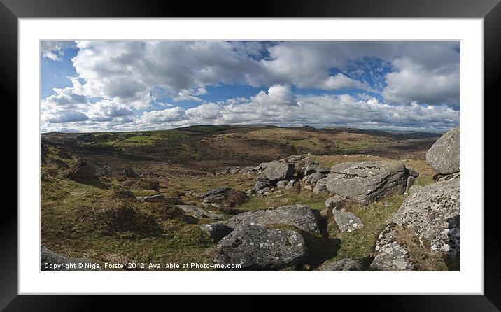 Dartmoor Panorama Framed Mounted Print by Creative Photography Wales