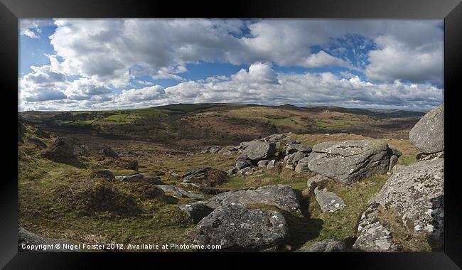 Dartmoor Panorama Framed Print by Creative Photography Wales