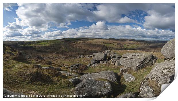 Dartmoor Panorama Print by Creative Photography Wales