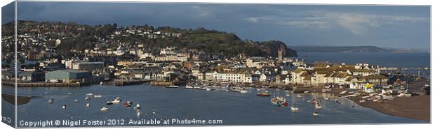 Teignmouth Panorama Canvas Print by Creative Photography Wales