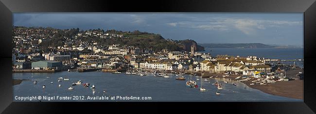 Teignmouth Panorama Framed Print by Creative Photography Wales