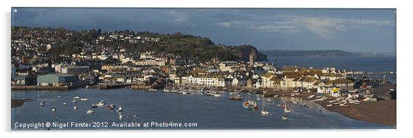 Teignmouth Panorama Acrylic by Creative Photography Wales