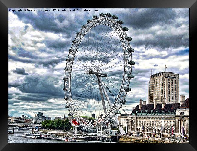 London Eye A Majestic Spin Framed Print by Graham Taylor
