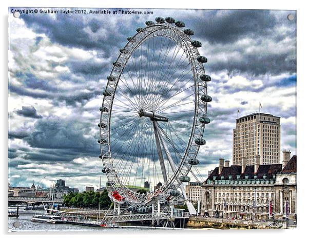 London Eye A Majestic Spin Acrylic by Graham Taylor