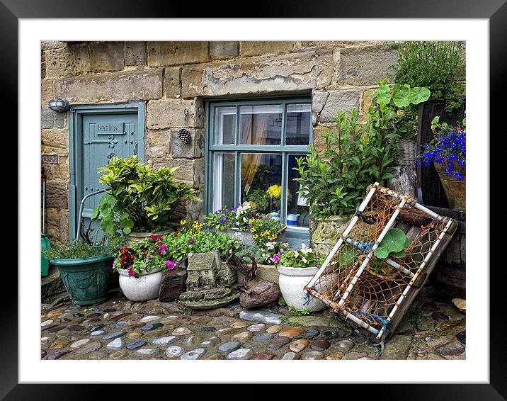 Cottage at Robin Hood Bay Framed Mounted Print by Keith Barker
