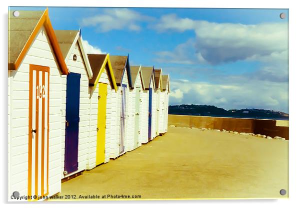 Devon Beach Huts Acrylic by john walker