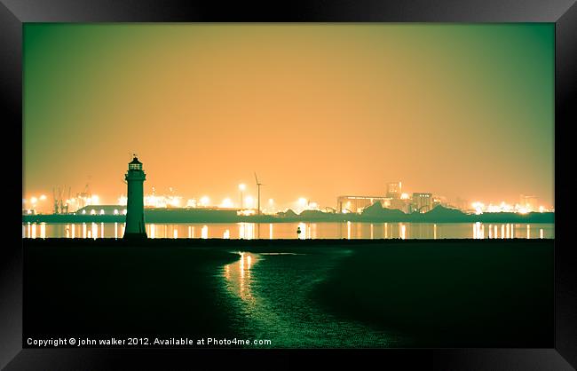 New Brighton Lighthouse Framed Print by john walker