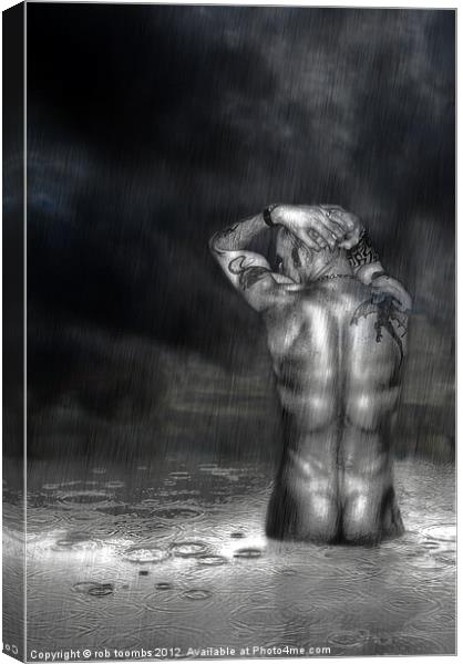 NAKED RAIN Canvas Print by Rob Toombs