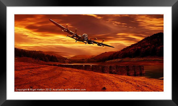 Lancaster Over Ouzelden Framed Mounted Print by Nigel Hatton