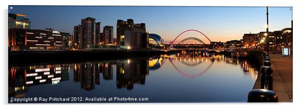 River Tyne Panorama Acrylic by Ray Pritchard
