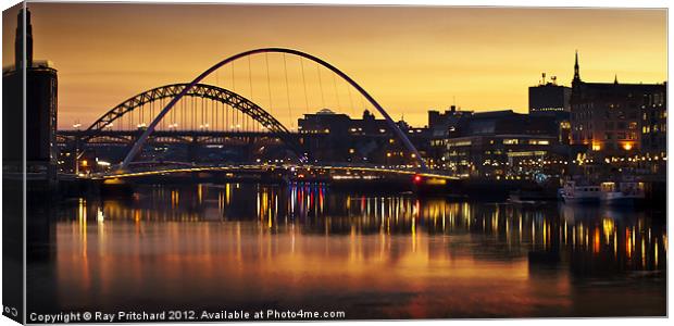 Sunset Time On the Tyne Canvas Print by Ray Pritchard