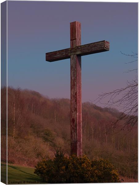 Cross of wood. Canvas Print by Robert Gipson