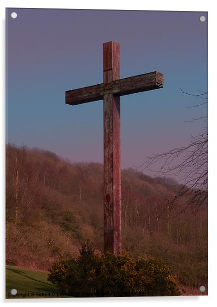 Cross of wood. Acrylic by Robert Gipson