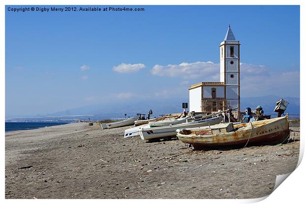 La Iglesia de las Salinas - 2 Print by Digby Merry