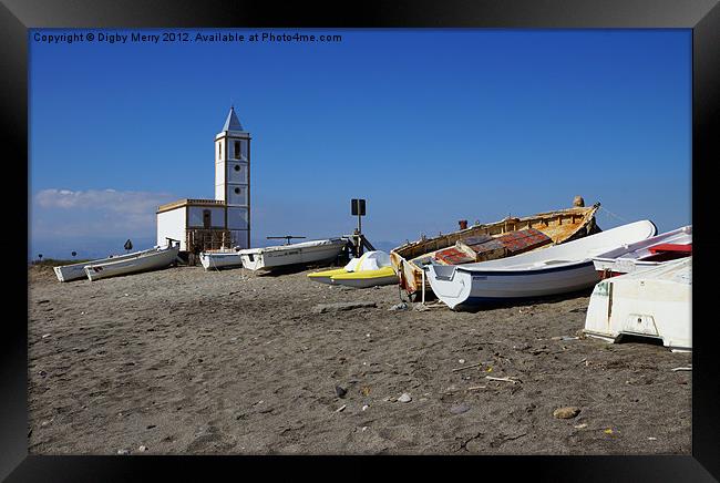 La Iglesia de las Salinas - 3 Framed Print by Digby Merry