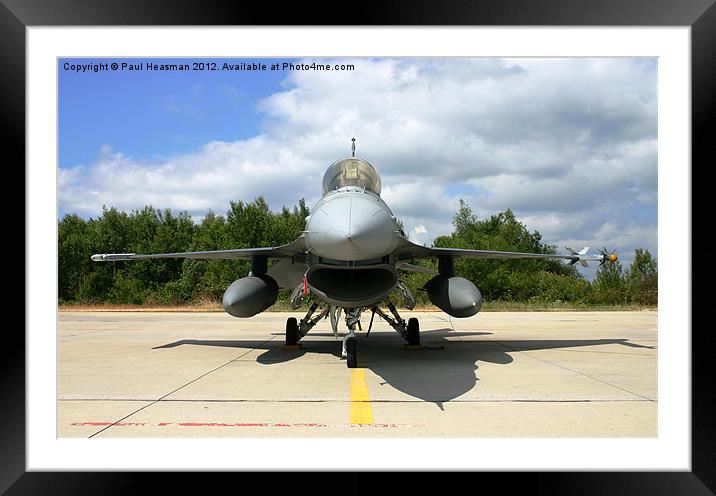 F16 Fighter jet Framed Mounted Print by P H